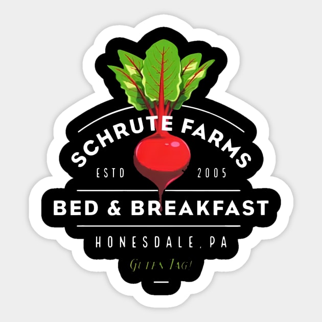 Schrute Farms Bed & Breakfast Sticker by andrianferil